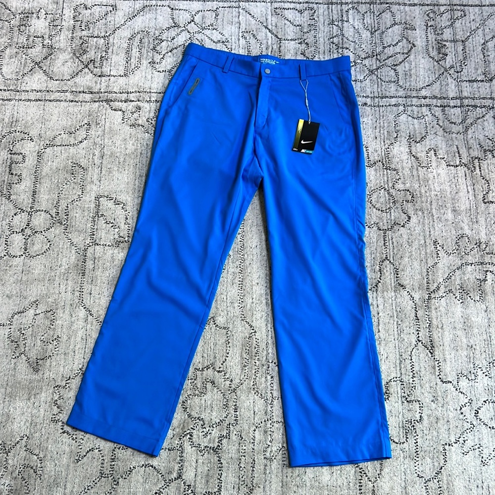 NWT Nike Golf Tour Performance Slim Fit Stay Cool 35 x 30 Pants - Bright Blue
